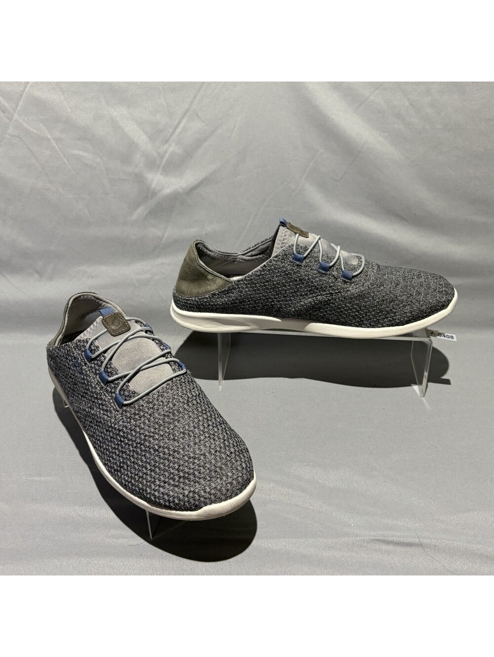 OluKai Alapa Li Mens Sz 9.5 Gray Knit Athletic Sneakers Shoes 10395-2626